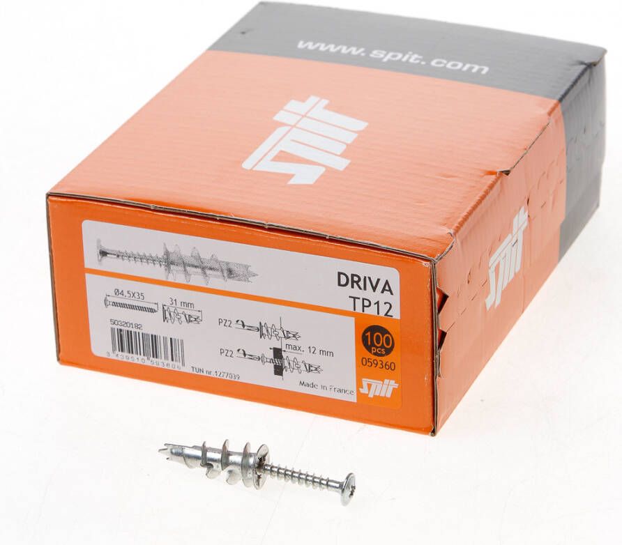 ITW Anker zelfborend 0-12mm tp12