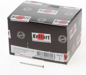 Kelfort 1 kg spijkers rvs bk 45x2.4