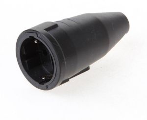 Kelfort Contrastekker zwart rubber 220v