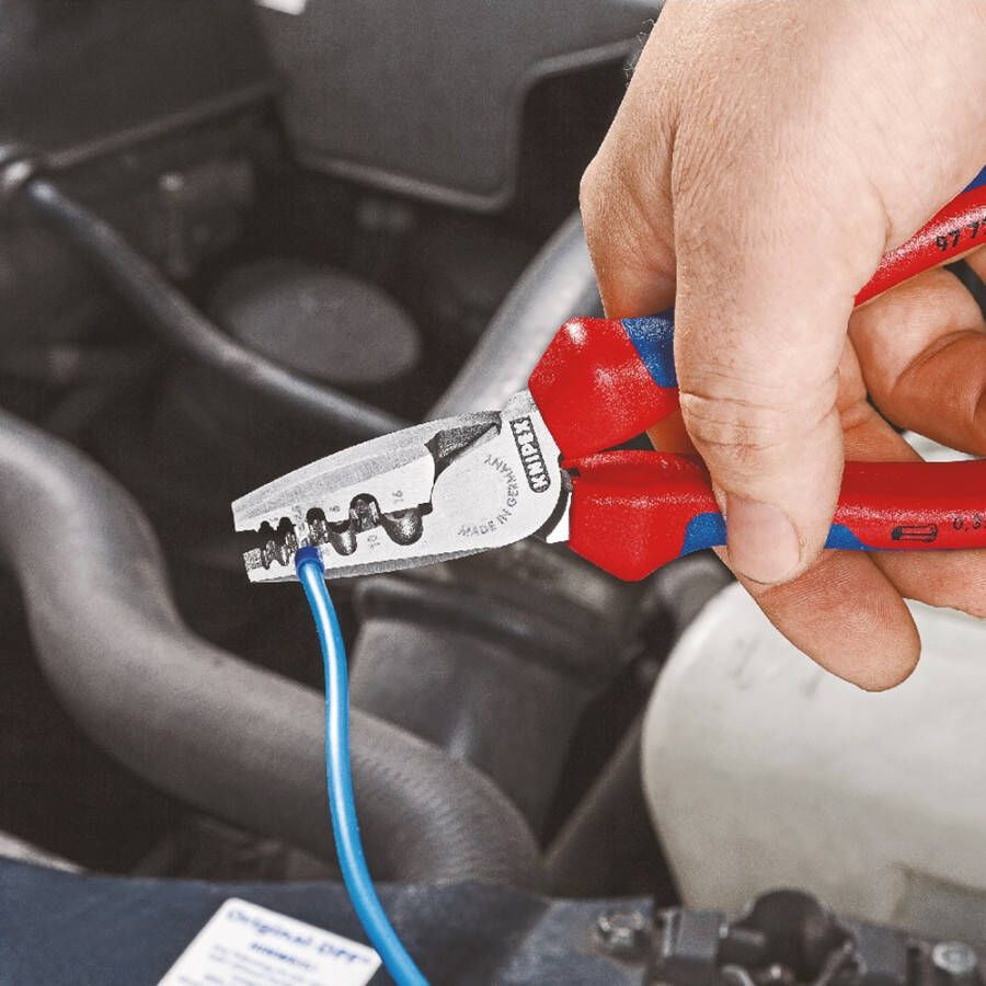 Knipex Krimptang voor adereindhulzen met kunststof bekleed 180 mm 9771180
