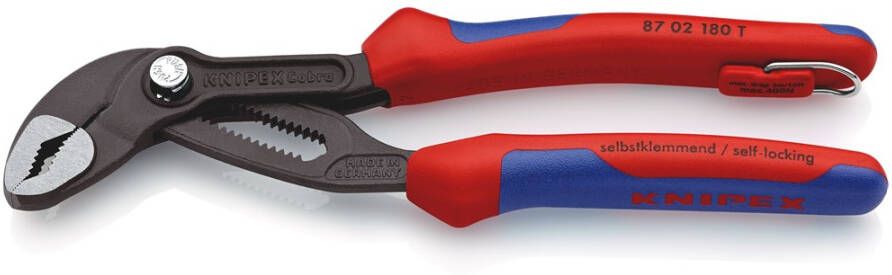 Knipex Waterpomptang Cobra gepolijst 180 mm 87 02 180 T BK 8702180TBK