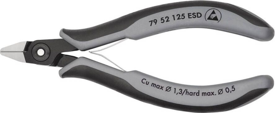 Knipex Precisie elektronica-zijsnijtang ESD gebruineerd 125 mm 7952125ESD