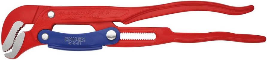 Knipex Pijptang S-vormig met snelle instelling rood poedergecoat 420 mm 8360015
