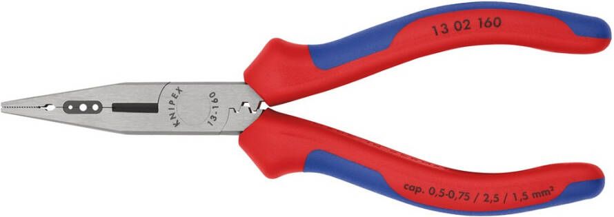 Knipex Bedradingstang zwart geatramenteerd met meer-componentengrepen 160 mm 1302160