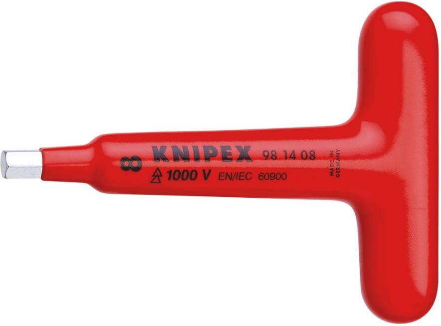 Knipex 981405 | Schroevendraaier voor binnenzeskantschroeven | met T-greep | 120 mm | 5 mm | VDE 981405