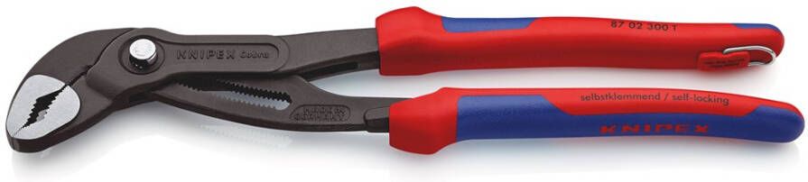 Knipex Cobra Hightech-Waterpomptang | 300 mm Lengte | Meer-Componentengrepen | Geïntegreerde Bescherming 87 02 300 T BK