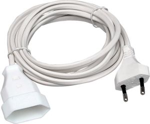 Kopp Standard verlengsnoer Euro H03VVH2-F 2G0.75mm2 wit (3mtr)