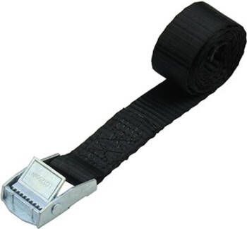 LoadLok Spanband met klemgesp zwart 250kg (1mtr)