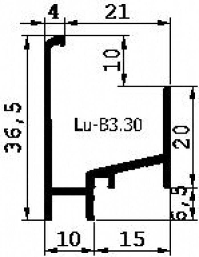 Luvema Aanslagprofiel LU.B3.30 geanodiseerd