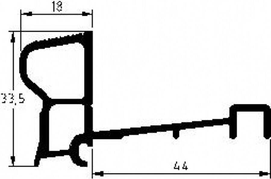 Luvema Dorpelprofiel S6 geanodiseerd geboord (5mtr) keepen extern