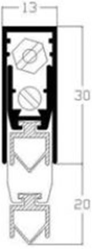 Luvema valdorpel TO20 met rubber lang 1130mm