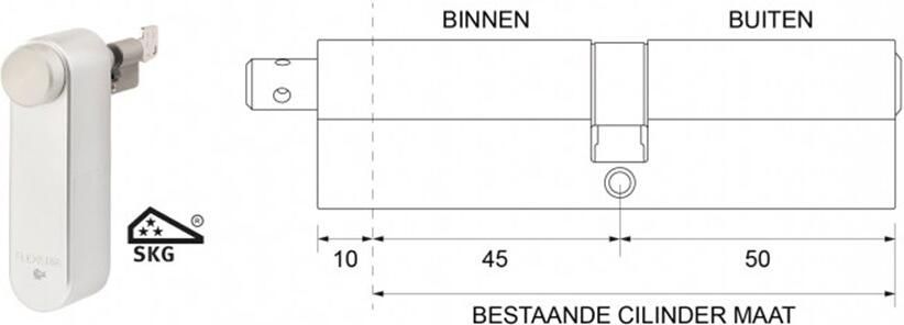 Maasland Flexeria motorcilinder incl. skg*** cilinder 45 50abus s6+