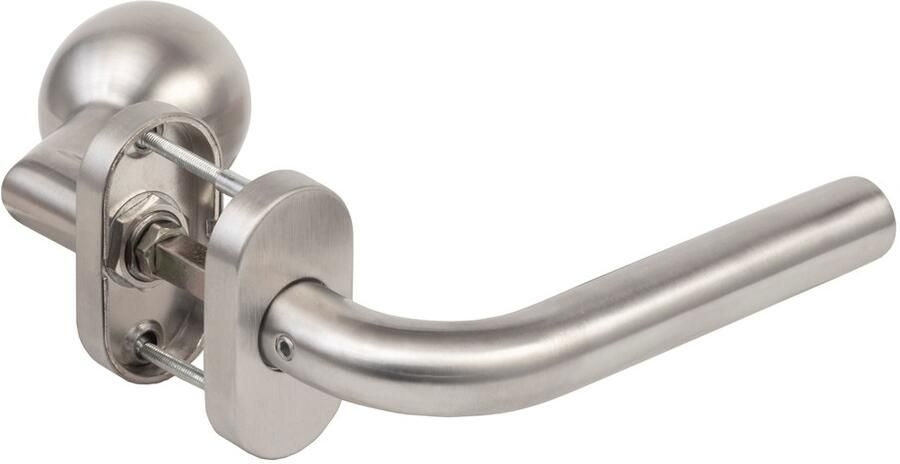 Maasland Kruk-knop garnituur l model rvs