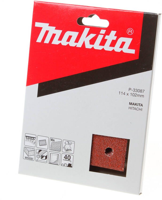 Makita P-33087 Schuurvel 114x102 K40 Red Velcro | Mtools