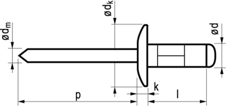 Masterfix POPNAG.AL4.8X18 100248180 2500