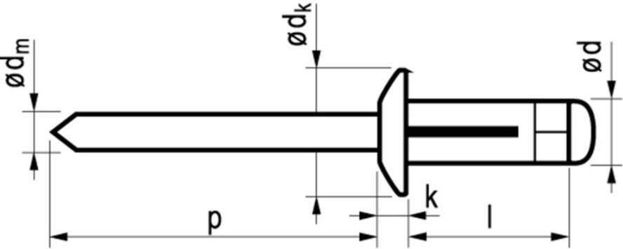 Masterfix POPNAGTF4.0X18.8 136140181 500