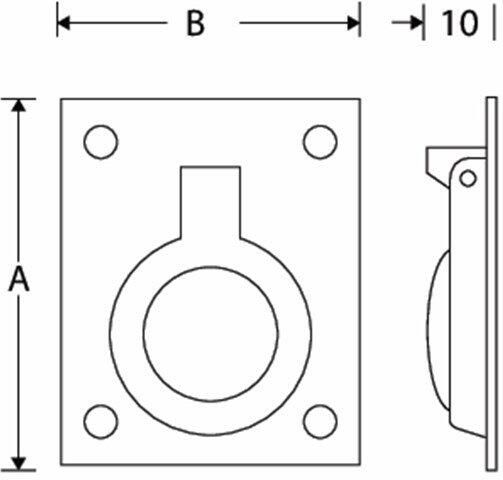 Mi Satori Luikring rechthoekig 50x38mm MGC
