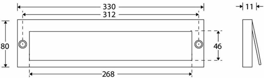 Mi Satori Tochtklep rechthoek MTO