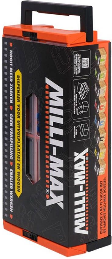 Milli-Max dispenser leeg tbv vulplaten vulplaat