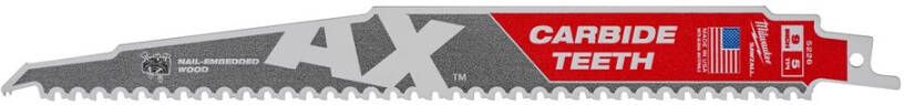 Milwaukee AX reciprozaagblad Carbide long life 230mm