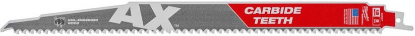 Milwaukee AX reciprozaagblad Carbide long life 300mm