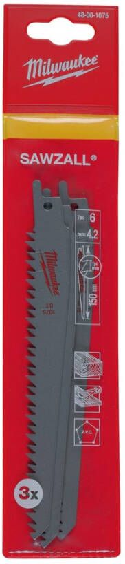 Milwaukee reciprozaagblad 150 4.2mm (3st) S644D