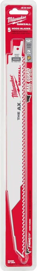 Milwaukee The AX reciprozaagblad 300 5 3.2mm (25st)