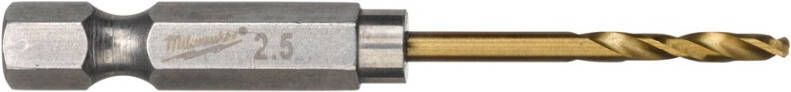 Milwaukee Shockwave metaalboor HSS-G Ti. 2.5mm (2st)