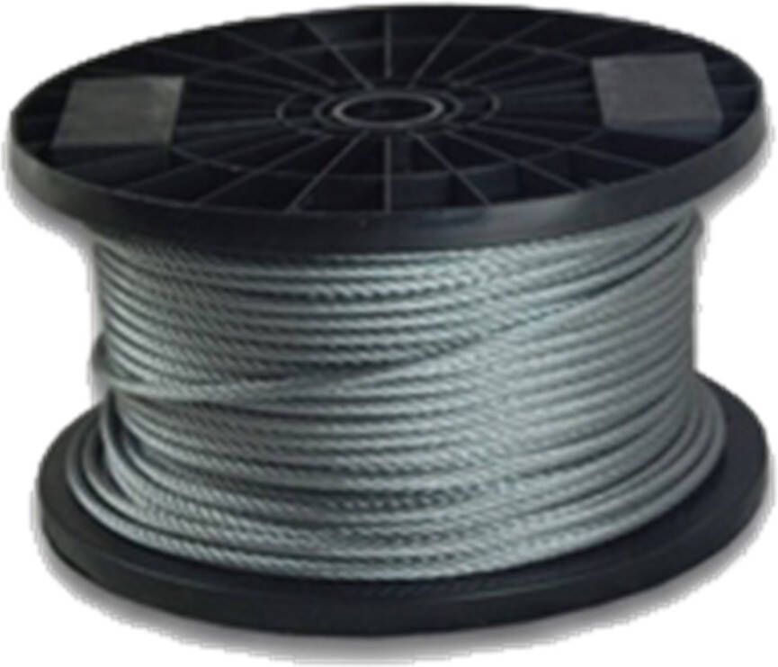 Muller touw Staaldraadkabel vz 4mm (10mtr)