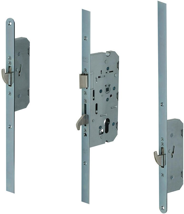 Nemef 4926 Veiligheidsmeerpuntssluiting | krukbediend | SKG*** | DM55mm | PC72mm | voorplaat staal verzinkt 24x2170mm rechthoekigDM| DR 1+3 2+4