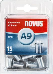 Novus Blindklinkmoer M6 X 15mm | Alu SB | 10 stuks 045-0043