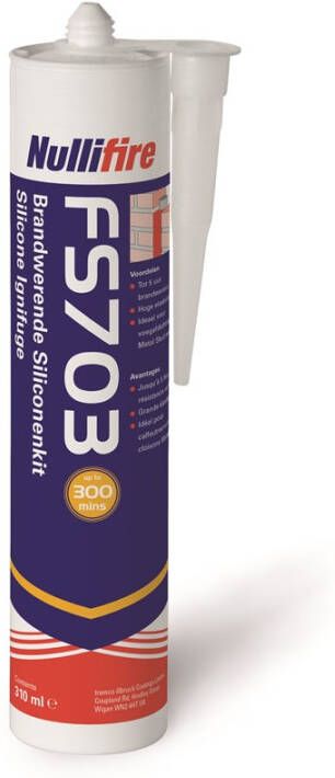Nullifire brandwerende siliconenkit FS703 zwart (310ml)