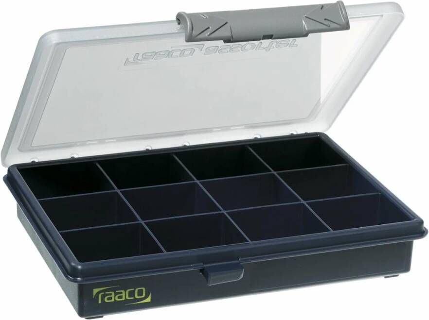 Onbekend Assortimentskist B175xD143xH32mm 7 vakken transparant donkerblauw RAACO