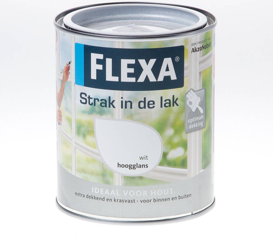 Onbekend Flexa hoogglans wit 750ml