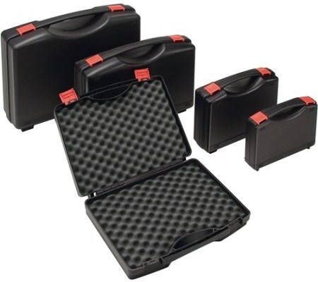 Onbekend Kunststof koffer L275xB230xH83 mm PP 1 greep m. schuimstofvoering zwart