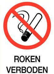 Onbekend Roken verboden 300x420mm.pvc