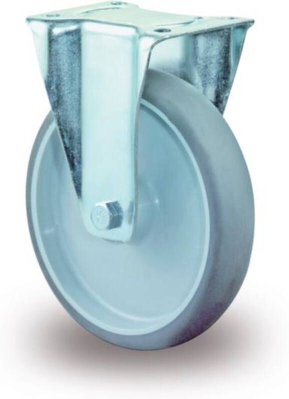 BS Rollen Bokwiel | wiel d. 160 mm draagvermogen 200 kg | thermoplastisch kunststof | plaat L135xB110 mm | 1 stuk L410.B44.161
