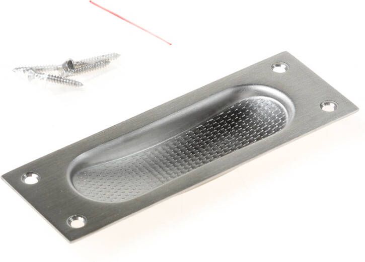 Oxloc Schuifdeurkom rechth.rvs mat 120x40mm