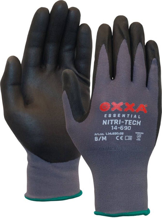 M-SAFE Nitrile foam handschoen zwart 14-690 XXL