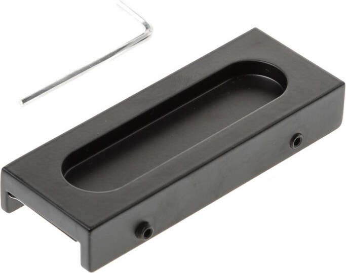 P & e Schuifdeurkom opschr.zwart 100x38mm tbv Cubo