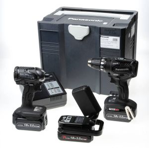 Panasonic Combiset EYC231LJ2G | EY74A3 Accuboormachine en EY76A1 Slagschroefmachine in Systainer | 18v 5.0Ah Li-ion