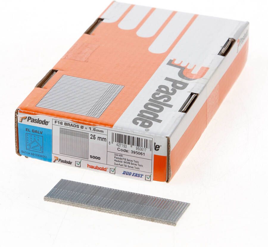 Paslode Afwerkbrads f16 verzinkt 1.6x25