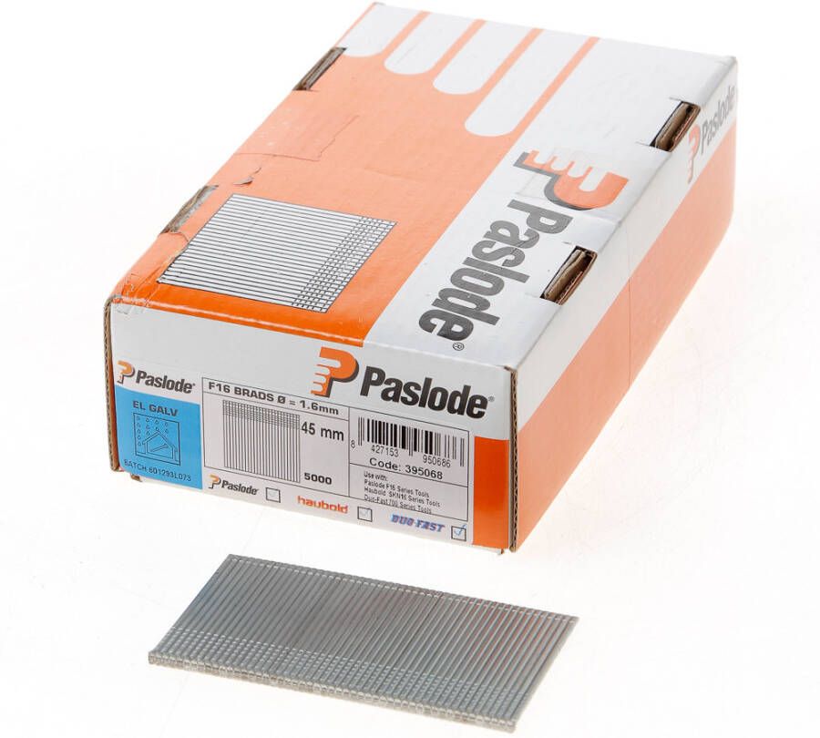 Paslode Afwerkbrads f16 verzinkt 1.6x45
