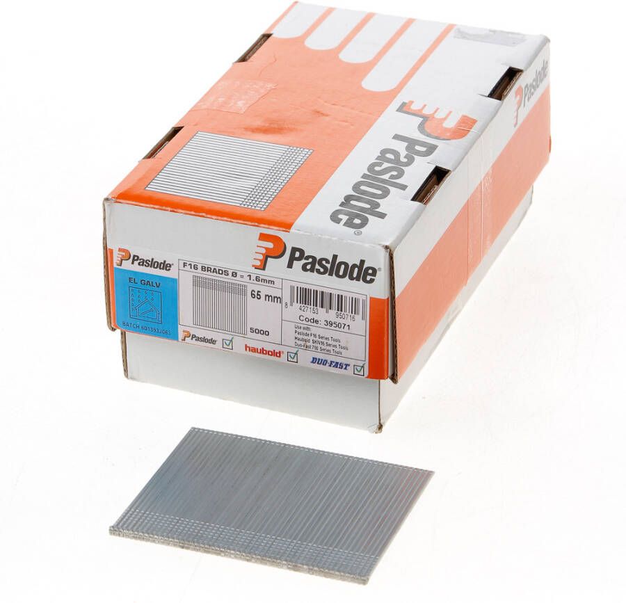 Paslode Afwerkbrads f16 verzinkt 1.6x65