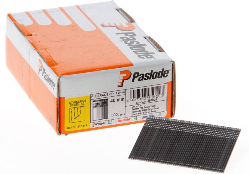 Paslode Afwerkbrads f18 rvs 1.2x40