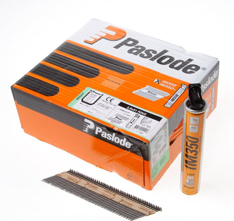 Paslode Nagels+gas im350 2.8x51ring bl.3300st