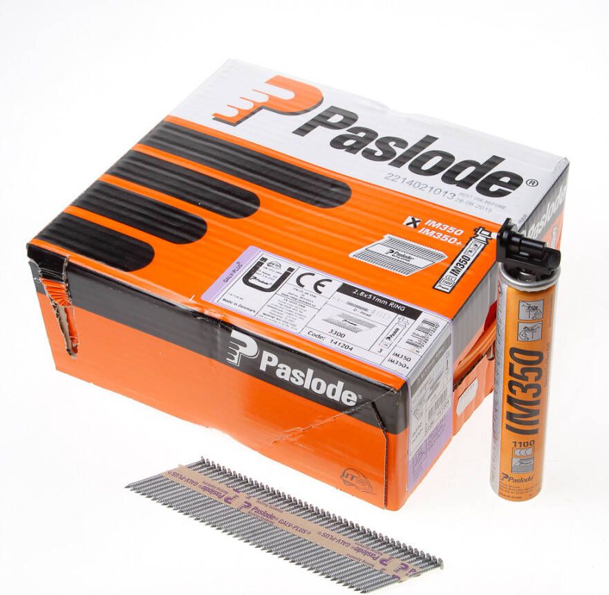 Paslode Nagels+gas im350 2.8x51ring vz.3300st
