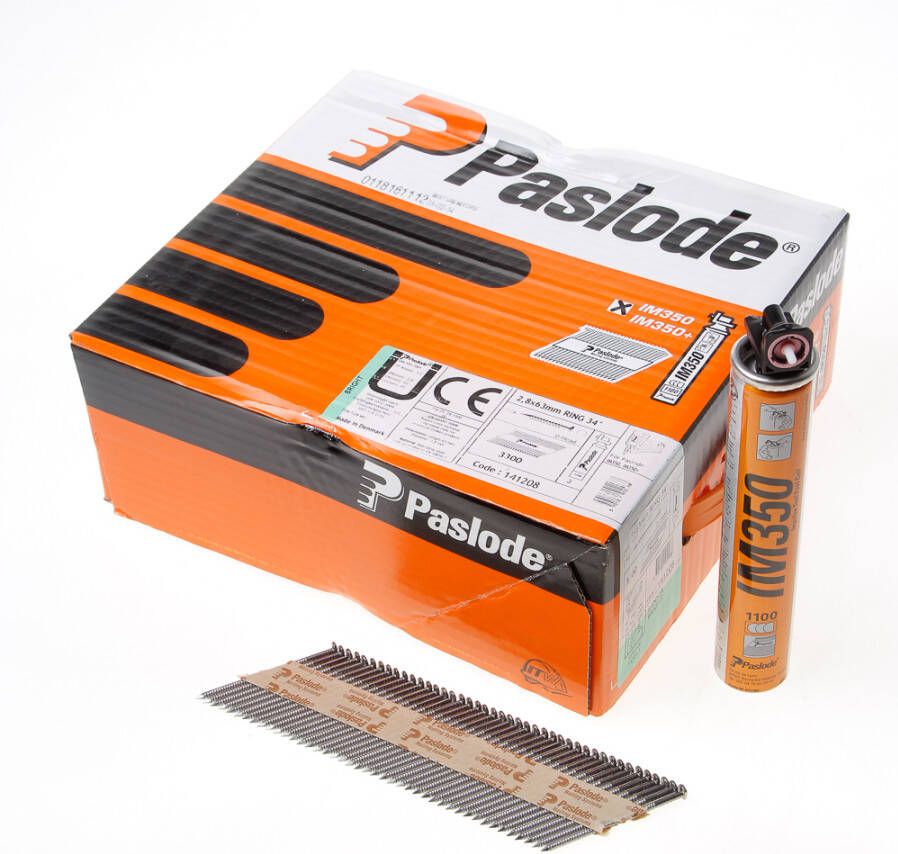 Paslode Nagels+gas im350 2.8x63ring bl.3300st
