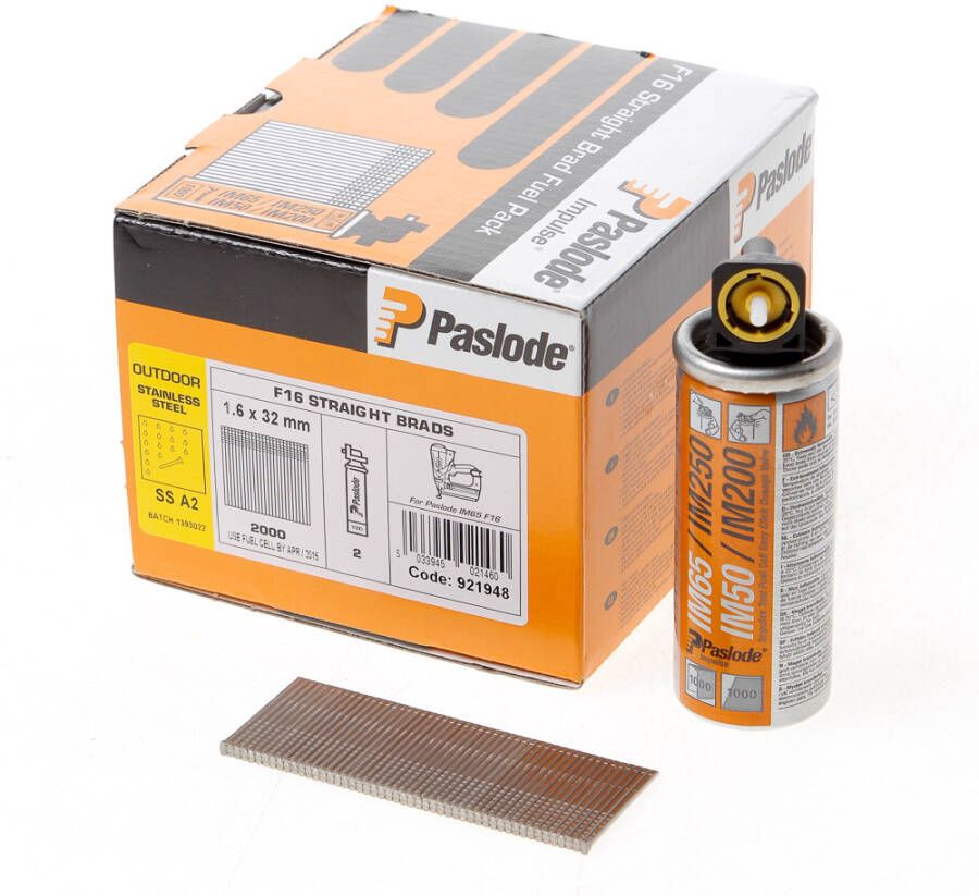 Paslode Nagels+gas im65 f16 32mm rvs2000st