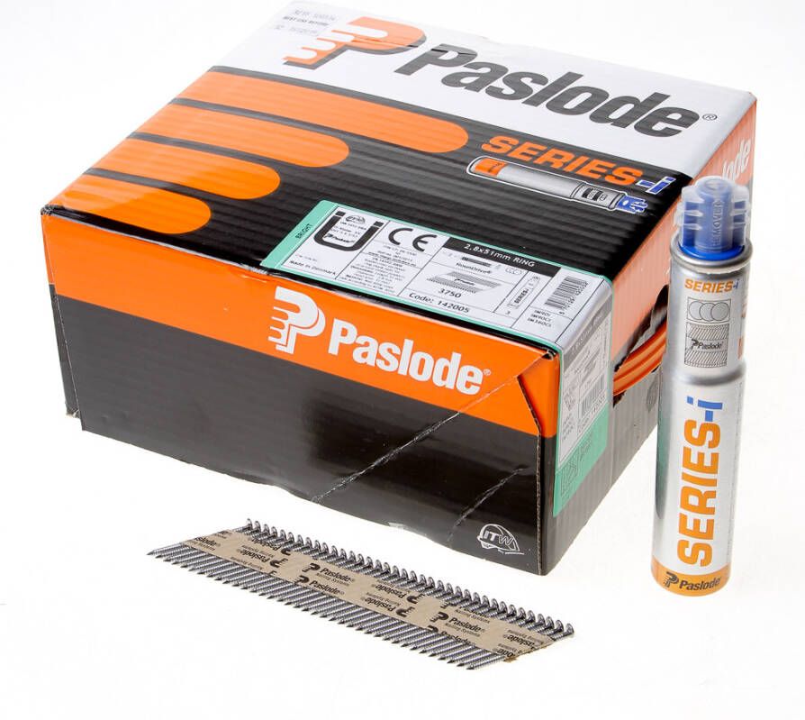 Paslode Nagels+gas im90i 2.8x51ring bl.3750st